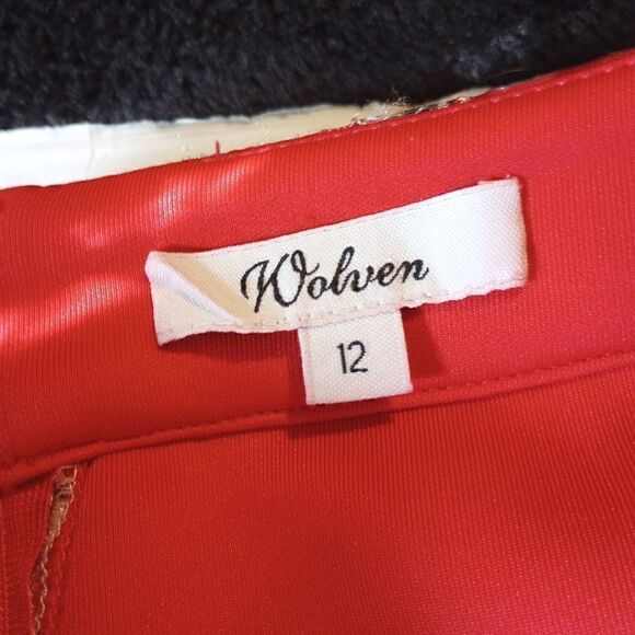 Wolven mesh overlay pleated knee length skirt - Picture 7 of 13